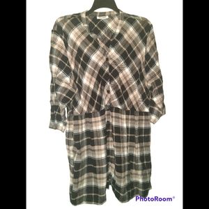 3X Serengeti flannel babydoll top